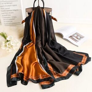 Miss Hollis - Women Satin Silky Long Scarf/Shawl Body Wrap